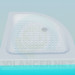 3D modeli Köşe duş teknesi - önizleme