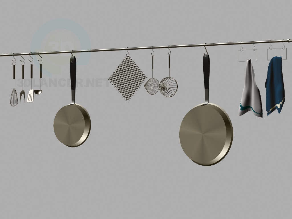 3d model Kitchen ware set - preview