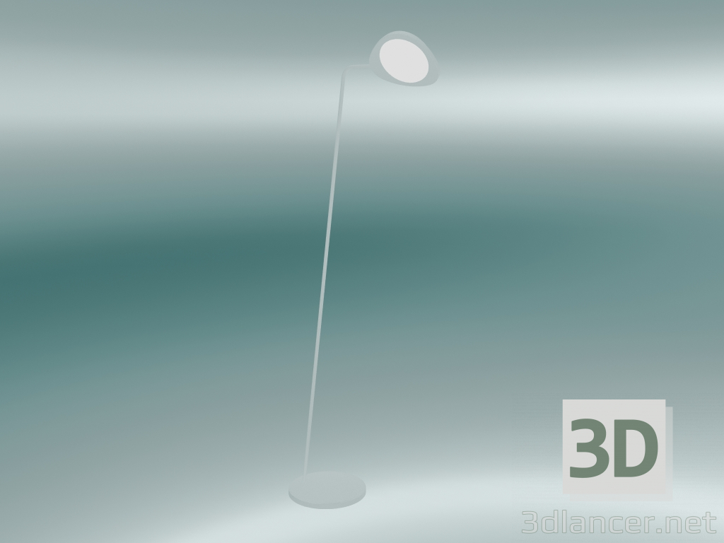 modello 3D Lampada da terra Foglia (Bianco) - anteprima