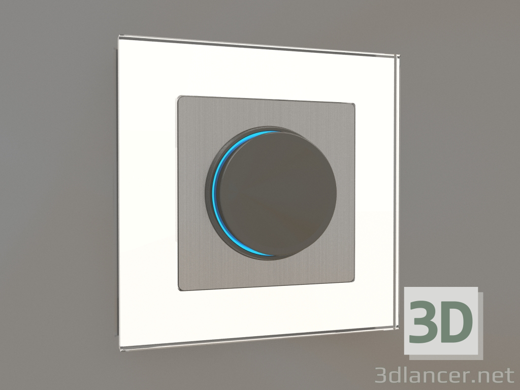 modello 3D Dimmer illuminato (nichel spazzolato) - anteprima