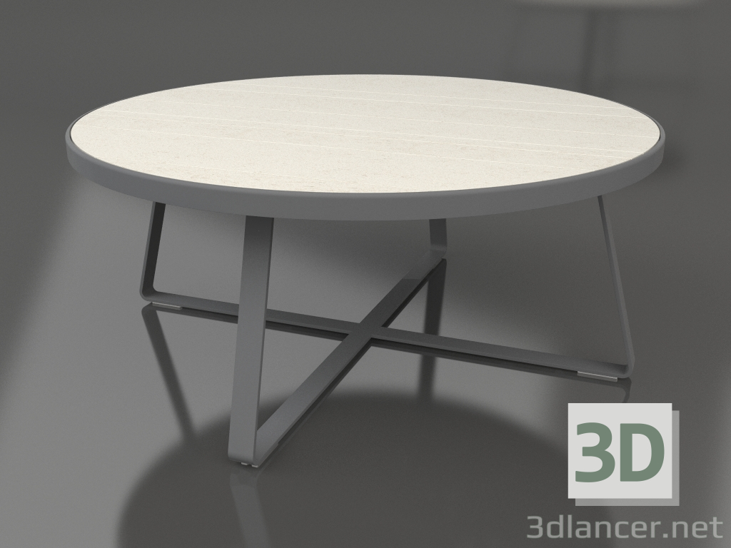 3d model Round dining table Ø175 (DEKTON Danae, Anthracite) - preview