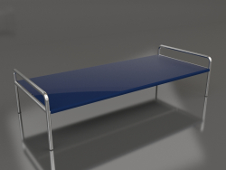 Coffee table 153 with an aluminum tabletop (Night blue)