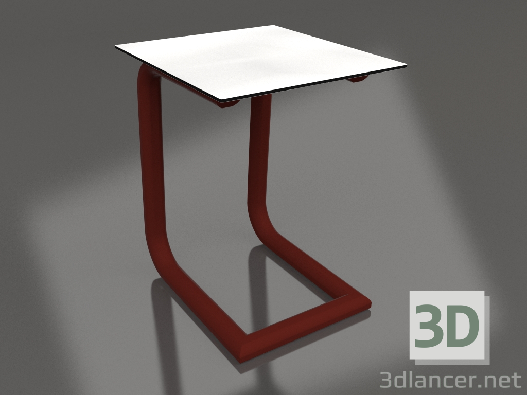 3 डी मॉडल साइड टेबल सी (वाइन रेड) - पूर्वावलोकन