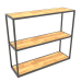 modello 3D Console-rack rettangolare (WOOD, 100x30x86, 3 ripiani) - anteprima