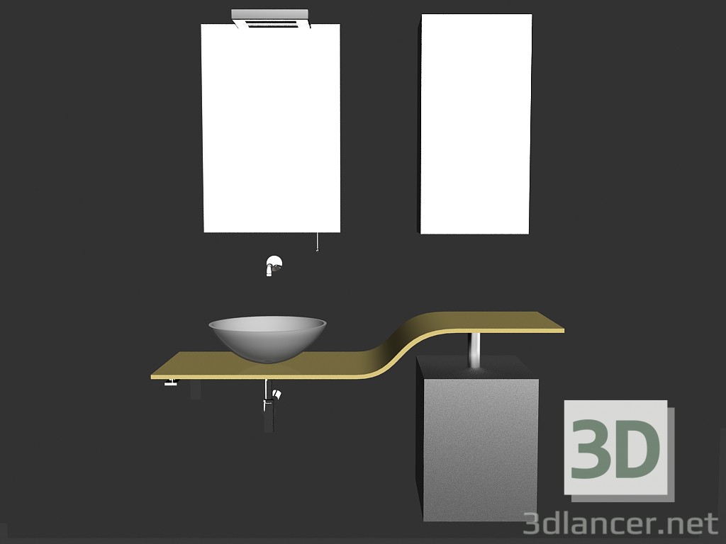 3d model Sistema modular para baño (canción 5) - vista previa