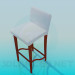 3d model High Chair with high legs and low back - preview