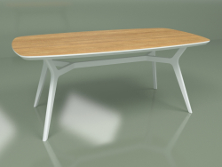 Mesa de comedor Johann Oak (blanco, 1800x1000)