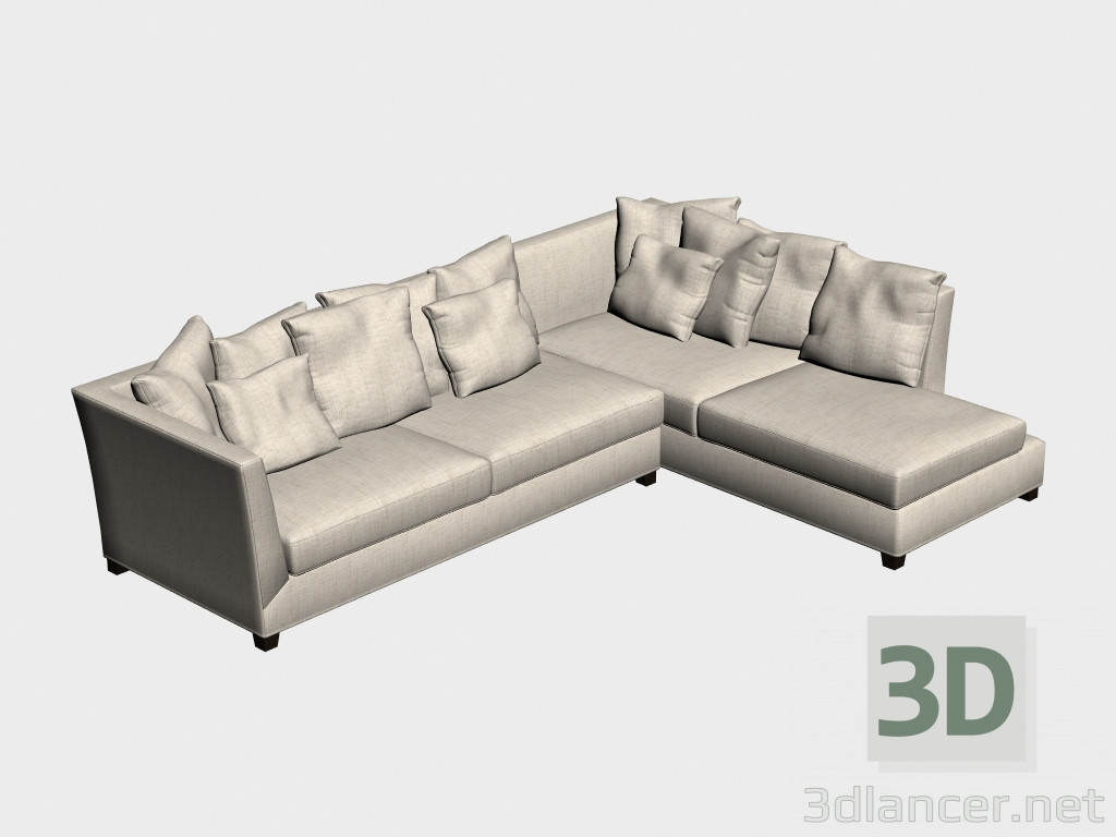 3d model Sofa Victory (angular, 214х307) - preview