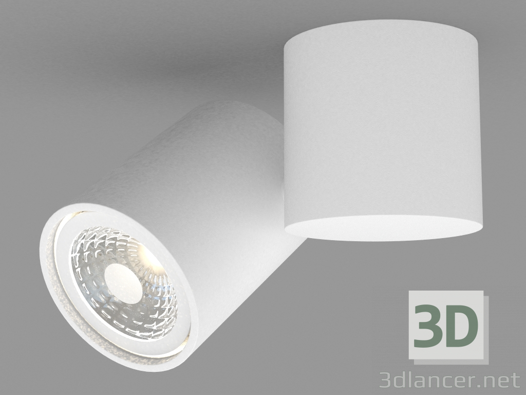 3d model lámpara de LED de superficie (A1594 White_RAL9003) - vista previa