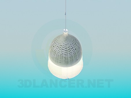 3d модель Світильник з плетеним абажуром – превью