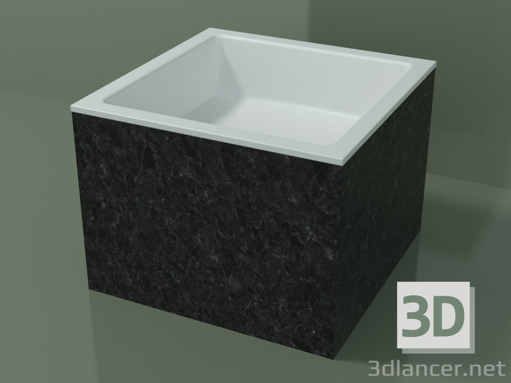 3D modeli Tezgah üstü lavabo (01R122301, Nero Assoluto M03, L 48, P 48, H 36 cm) - önizleme