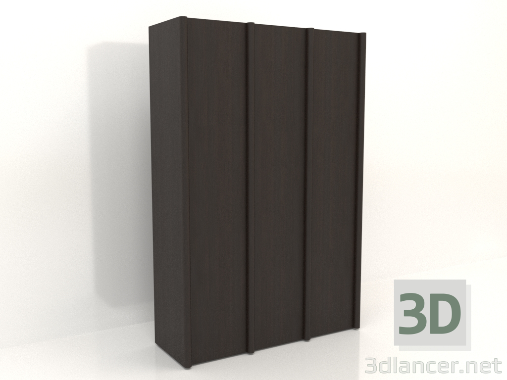 3d model Wardrobe MW 05 wood (1863x667x2818, wood brown dark) - preview