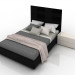 3 डी अनुदारपंथी डबल बिस्तर लिनन के लिए एक बॉक्स के साथ मॉडल खरीद - रेंडर