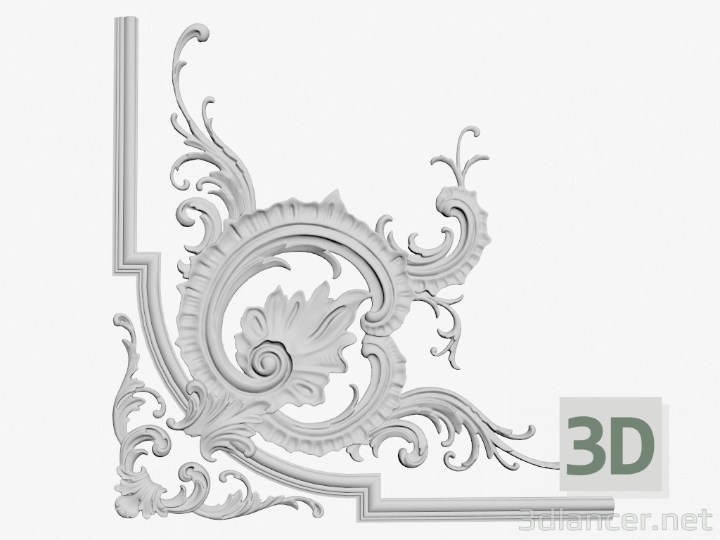 3D modeli Açı kontrol 50 (860x860mm) - önizleme