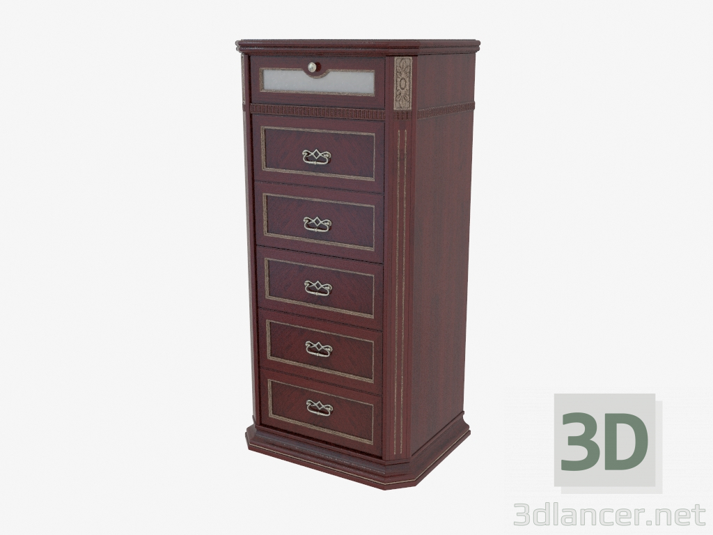 3D modeli Dresser 6 kutuda dar (676х1354х500) - önizleme