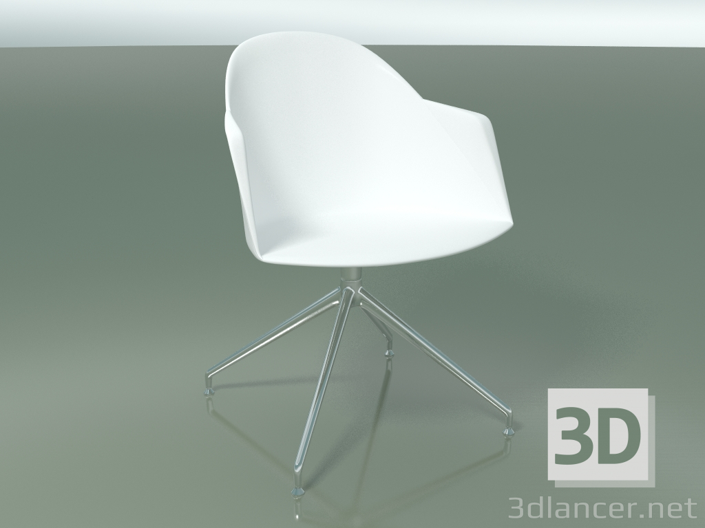 modello 3D Sedia 2229 (4 gambe, girevole, CRO, PC00001 polipropilene) - anteprima