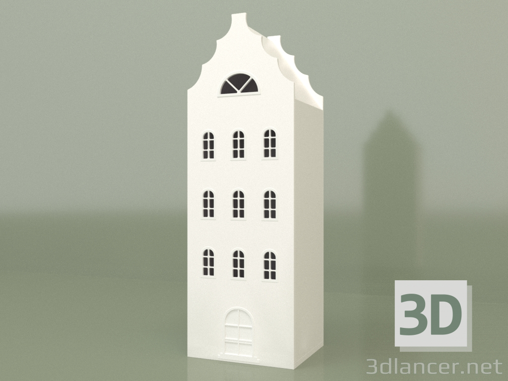 3D modeli Gardırop ev XL-9 (Beyaz) - önizleme