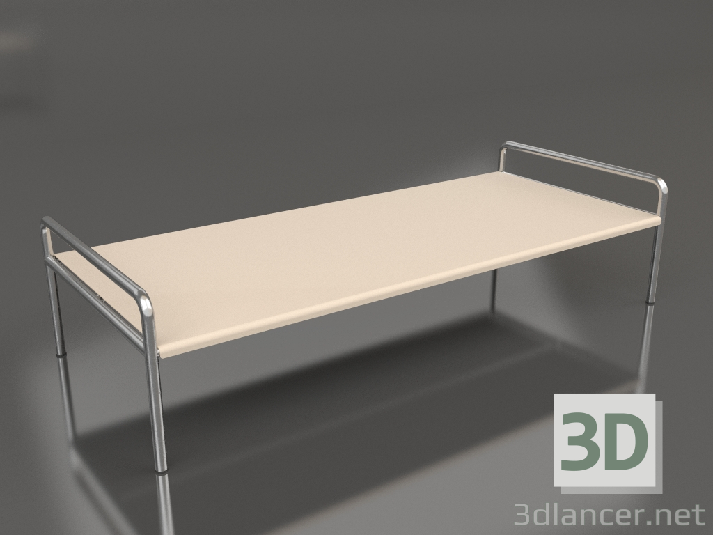 modello 3D Tavolino 153 con piano in alluminio (Sabbia) - anteprima