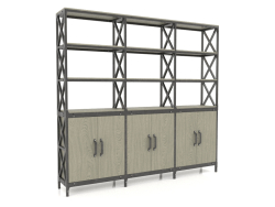 Rack with doors (3 sections)