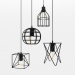 3d Cage pendant lights 2 model buy - render