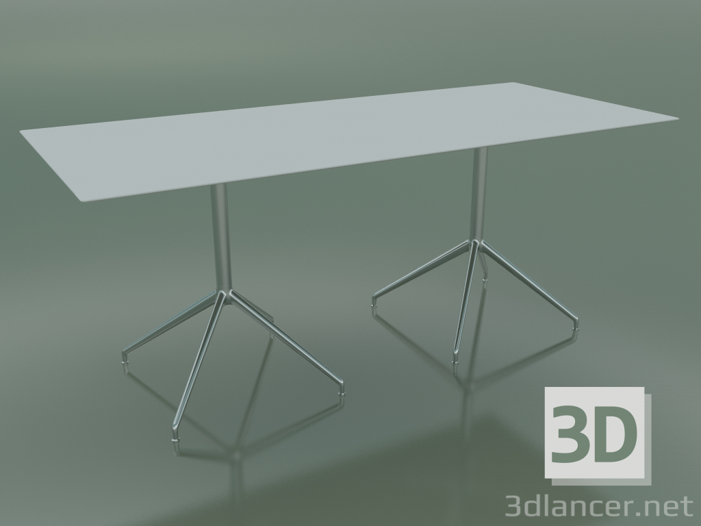 3D modeli Çift tabanlı 5739 dikdörtgen masa (H 72.5 - 79x179 cm, Beyaz, LU1) - önizleme