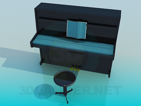 Modelo 3d Piano - preview