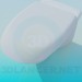 modello 3D Tazza WC con coperchio - anteprima