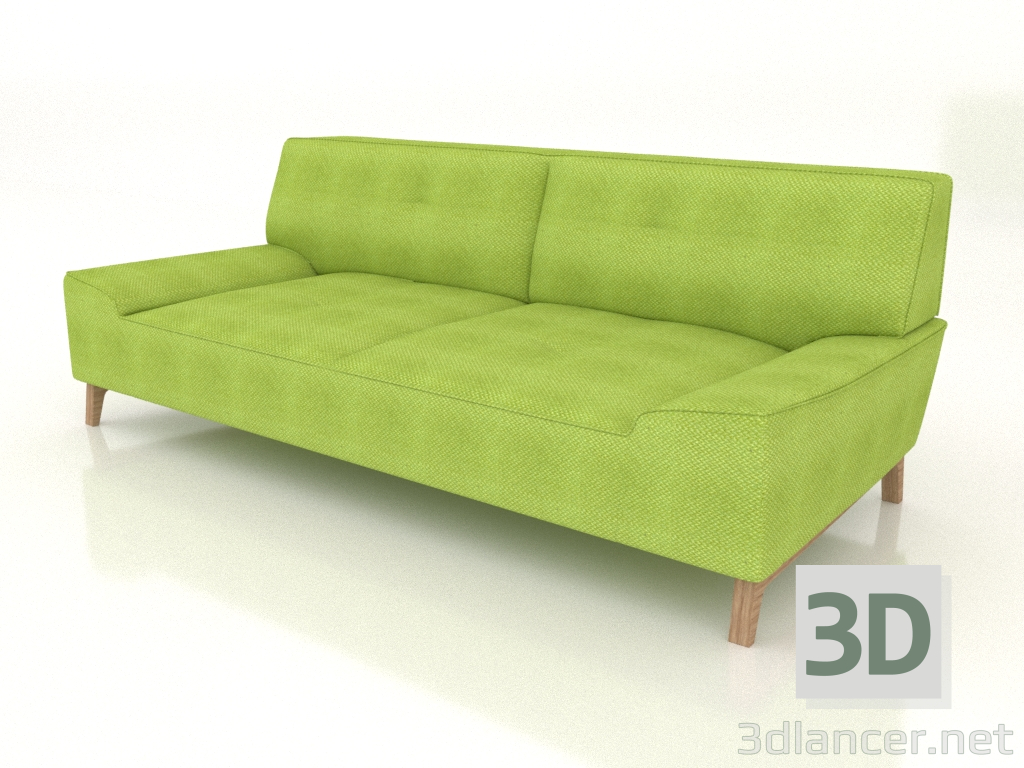 3d модель Свен прямий диван 3-місний – превью