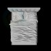 3d model wrinkled bed - preview