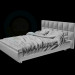 3d model cama arrugada - vista previa
