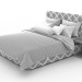 Bett mit Bettwäsche weiße-Schokolade 3D-Modell kaufen - Rendern