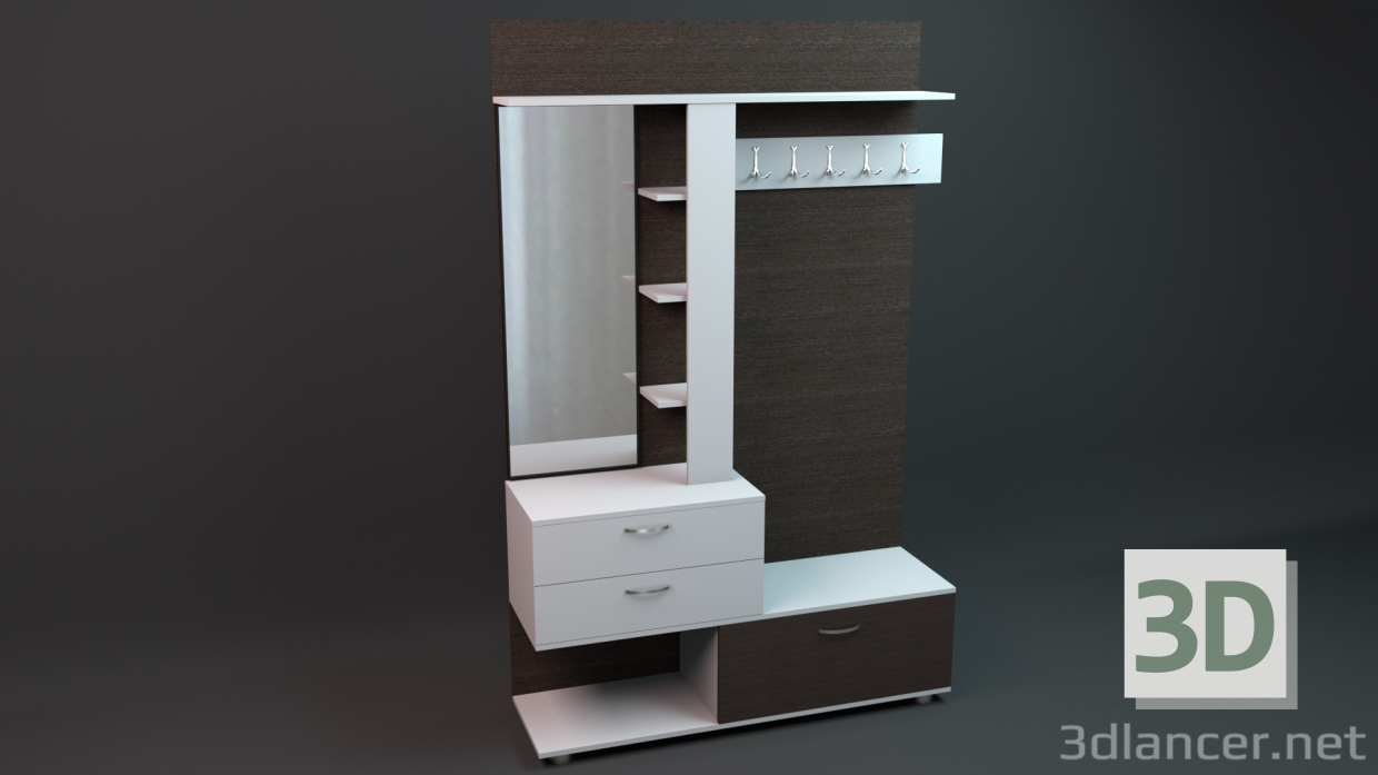 3d model Mueble de entrada - vista previa