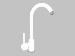 Sink mixer white with U-spout Milin (BEU W62M)