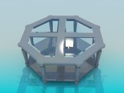 Tisch in Form eines oktaedrischen