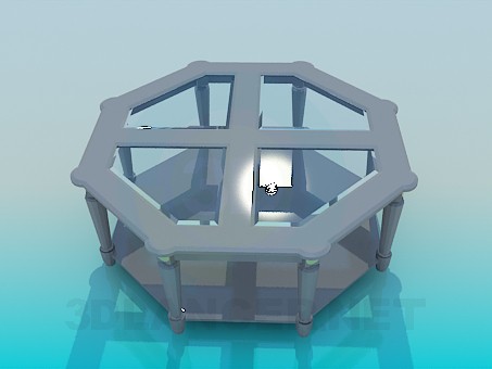 3d модель Столик в виде восьмигранника – превью