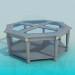 3D Modell Tisch in Form eines oktaedrischen - Vorschau