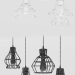 Lámparas colgantes de jaula 3 3D modelo Compro - render