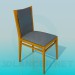 3d модель Деревянный стул – превью
