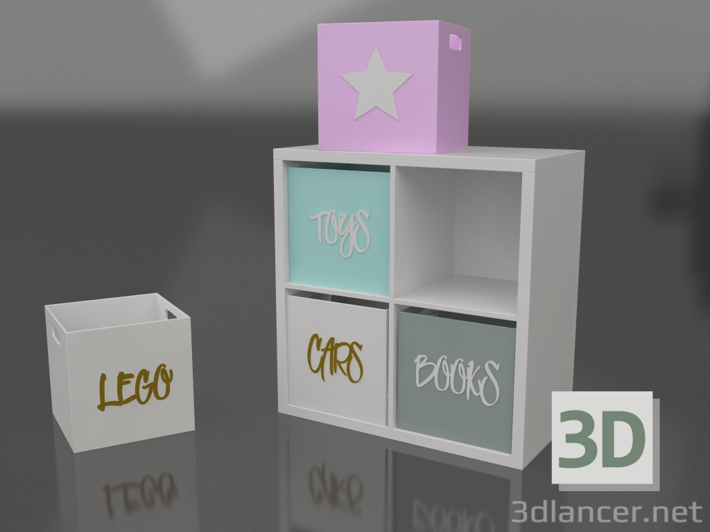 3D modeli Boxes - önizleme