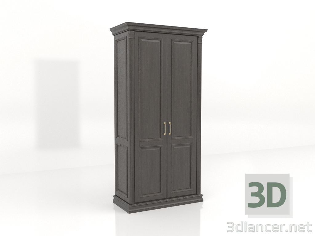 3D modeli 2 kapılı gardırop - önizleme