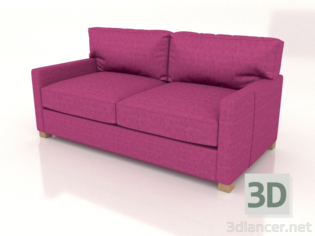 3D modeli Tabu düz 2,5 kişilik kanepe - önizleme