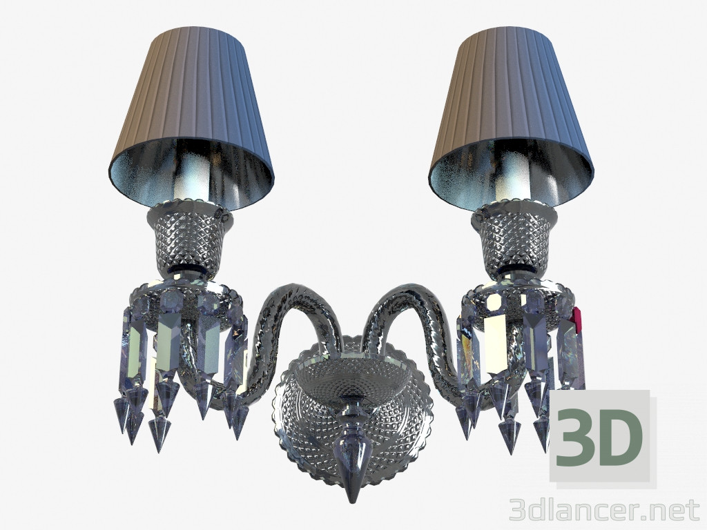 3D modeli Бра Zenith duvar ünitesi 2L Black_crystal 2 106 002 - önizleme