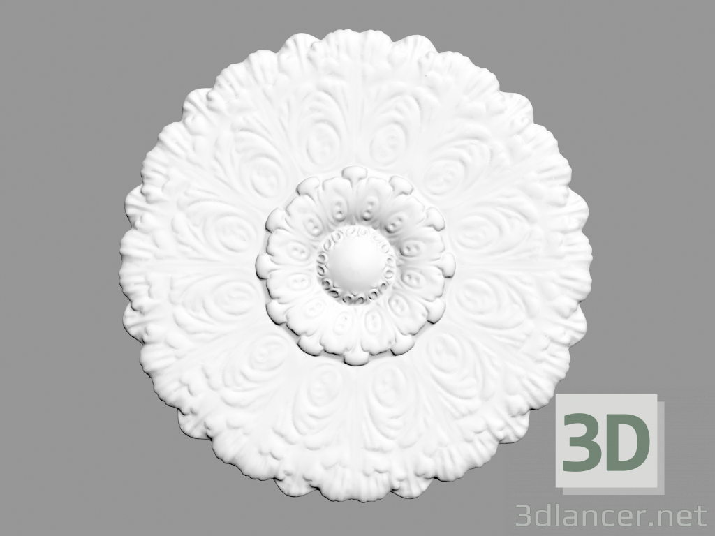 3D modeli Tavan çıkışı R27 (75 x 75 x 4,5 - Ø 75 cm) - önizleme