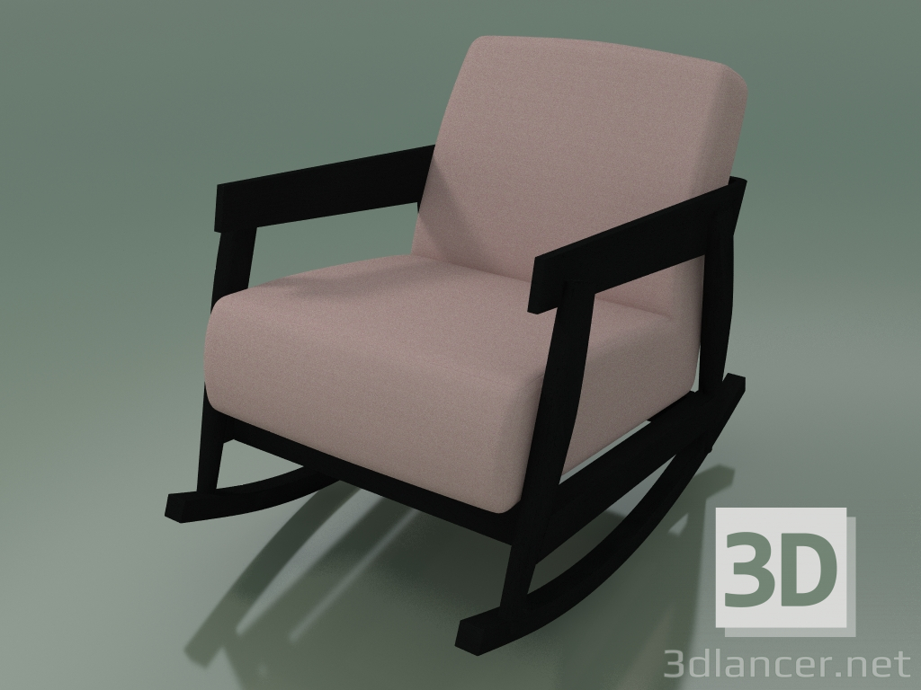 3d model Rocking Chair (307, Black) - preview