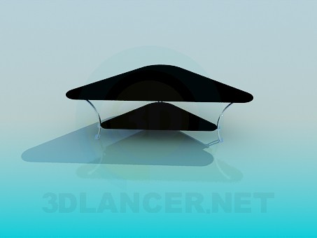 3D Modell Dreieckiger Couchtisch - Vorschau