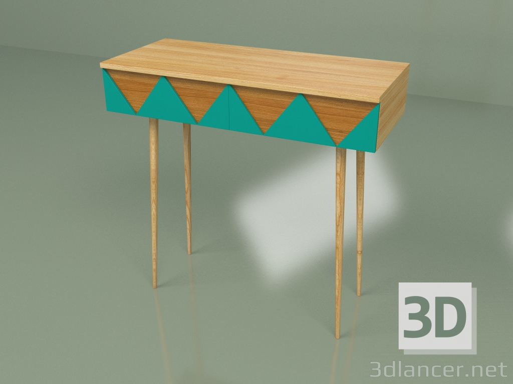 3d модель Консоль Woo Desk (бирюзовый) – превью