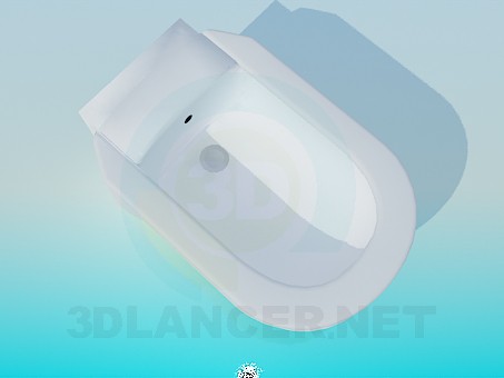 3D Modell Moderne Toilette - Vorschau