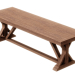 Conjunto de muebles de madera VISTA. 3D modelo Compro - render
