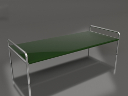 Coffee table 153 with an aluminum tabletop (Bottle green)