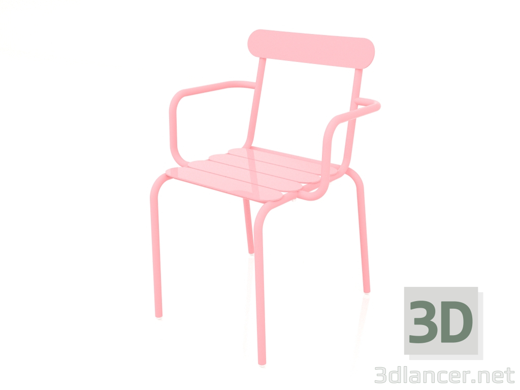 3D Modell Esszimmerstuhl (Rosa) - Vorschau